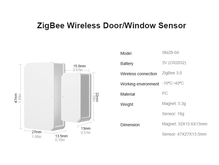 senzor magnetic usa sonoff zigbee snzb 04 12 9546