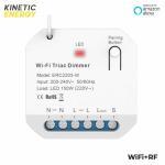 Kit Cap-scara Controller Kinetic Energy, 1 canal, 1,5A, Dimmer WiFi si RF433 Tuya + 2 x Interupator wireless 4 controller 1 canal dimmer wifi kinetic energy 1 5a ERC2203 W