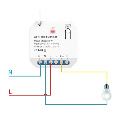 Controller Kinetic Energy, 1 Canal, 1,5a, Dimmer WiFi + RF433 Tuya 3 schema montaj controller kinetic energy erc2203 w 02 1 1