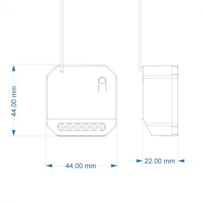Dispozitiv electronic cu dimensiuni specificate