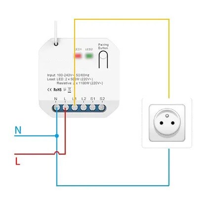 Controller Kinetic Energy, 2 Canale, 2x5a, WiFi + RF433, Tuya 5 schema montaj controller kinetic energy kerc2202 zigbee 05